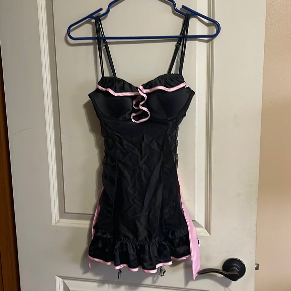 Victoria Secret Sexy Little Things Black and Pink Lingerie 34C